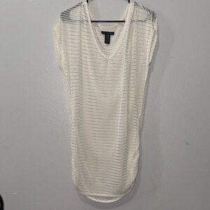 Apostrophe Cream Knit Swim Coverup